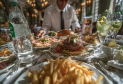 Bogati svedski sto u restoranu u Beogradu