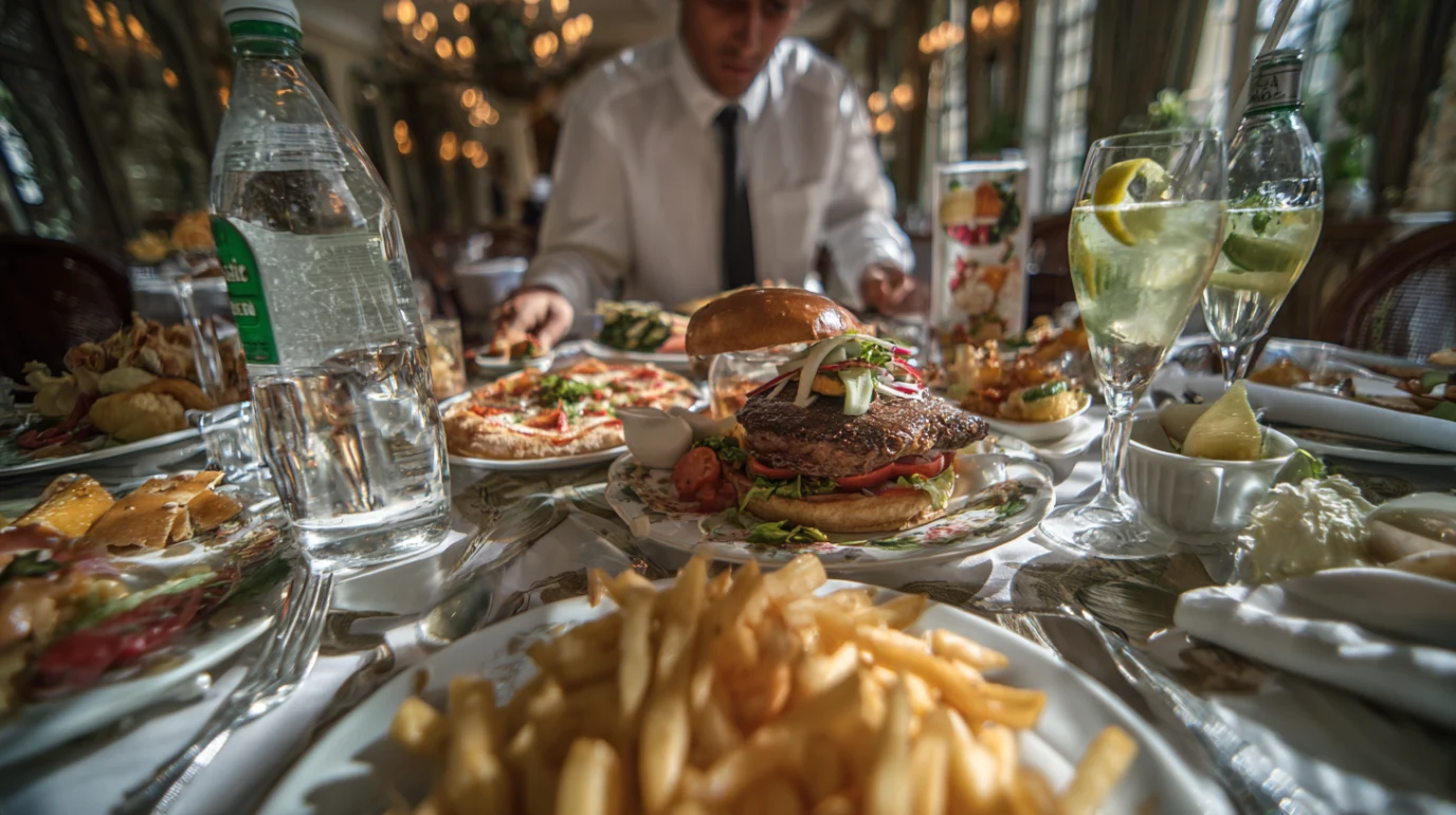 Bogati svedski sto u restoranu u Beogradu